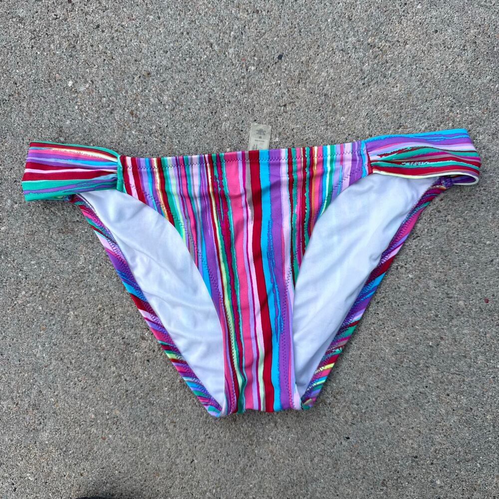 Victoria's Secret Rainbow Stripe Bikini Swim Bottoms MEDIUM